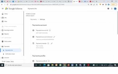 Google Adsense Payments Information