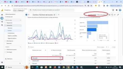 ocioybelleza Google Analytics Page views