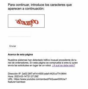 YouTube bloqueo