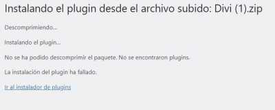 Captura error instalador divi