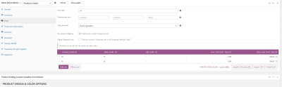 per product shipping