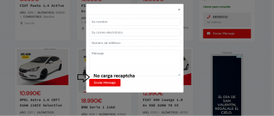 no carga recaptcha