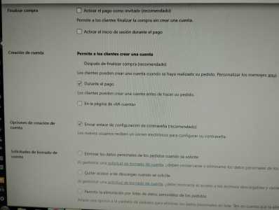 Ajustes woocommerce