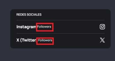 widget redes sociales