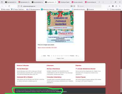 Cambio en el pie de página