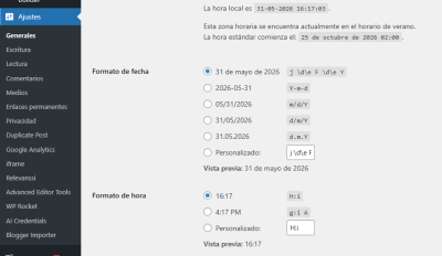 ajustes