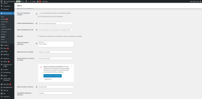 captura configuracion inpuestos cucine accesorios