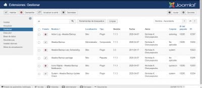 desintalar akeeba backup