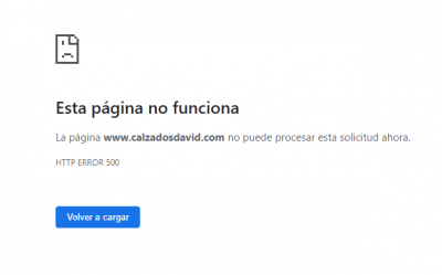 error 500 contactenos