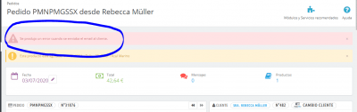 error envío cliente alemania