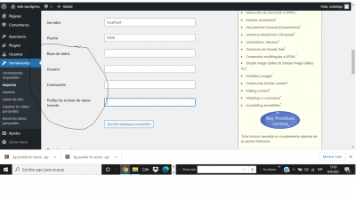 base de datos borrar