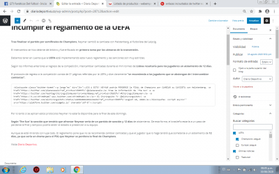 tuit insertado por html