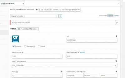 producto variable