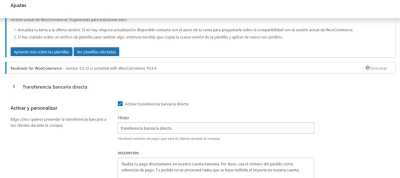 transferencia activada