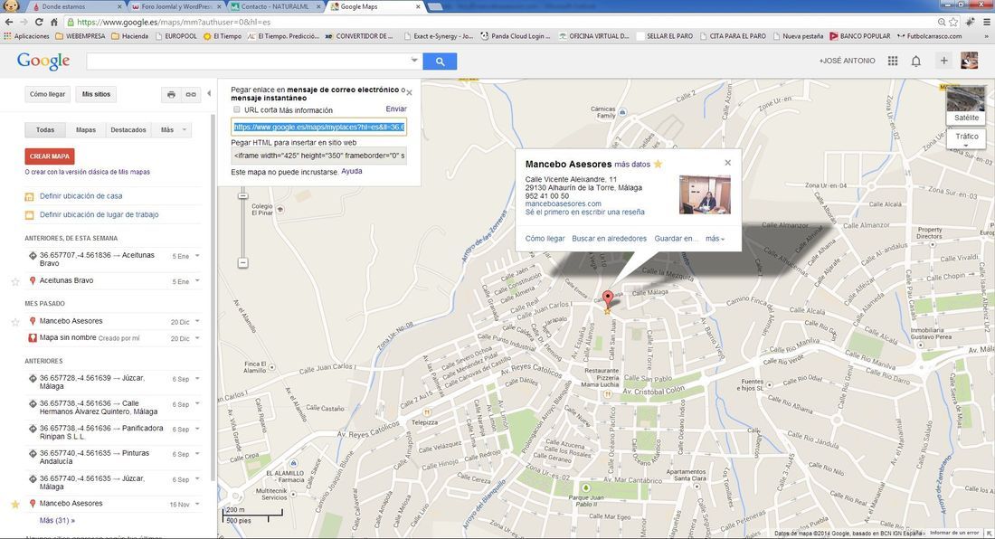 PROBLEMAS CON EL MAPA DE GOOGLE - Joomla 3.0 - Foro W