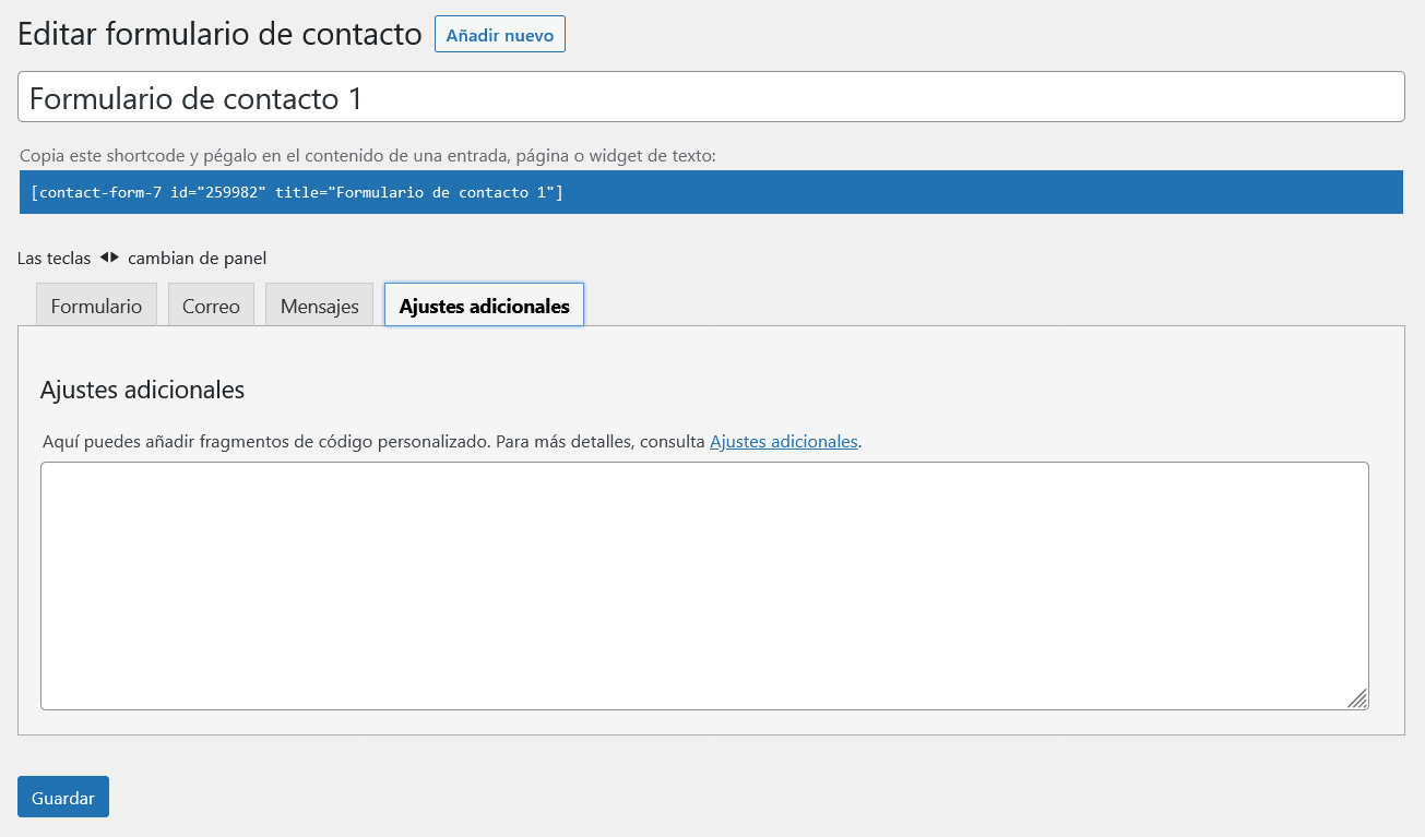Solución de problemas de los formularios de contacto de WordPress – Centro  de Ayuda