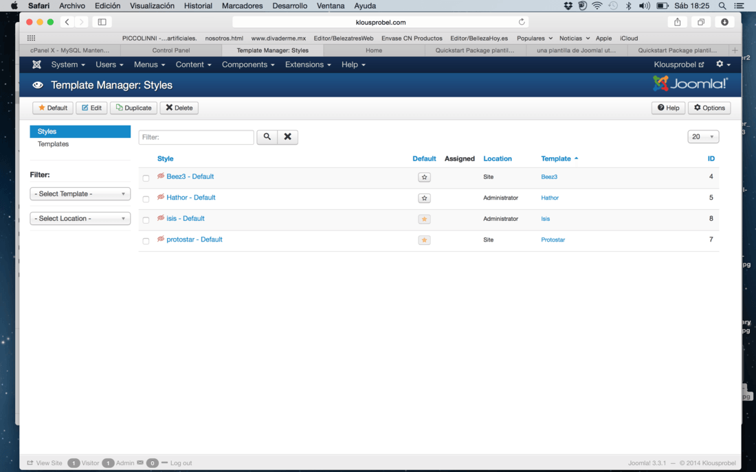 Instalar Quickstart Package plantilla Joomla Preguntas So