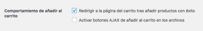 comportamiento woocommerce al añadir al carrito