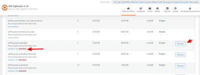 wp optimize base de datos tablas 1024x387