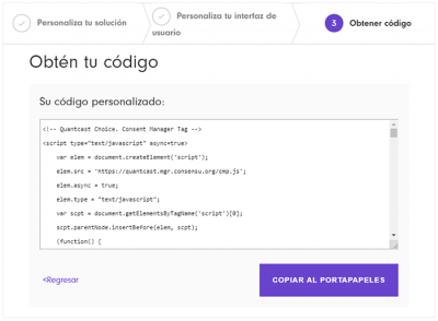 obtener codigo quantcast