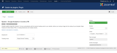 System   Google Analytics 4 Joomla LITE