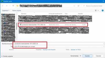 archivo csv guardado