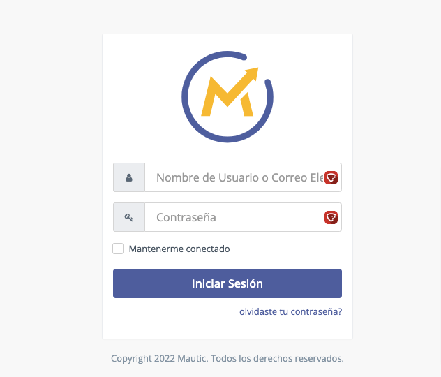 Cómo acceder a Mautic