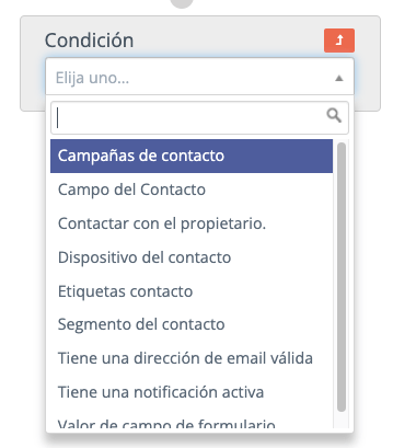 Condiciones de campañas Mautic
