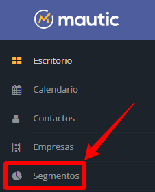 segmentos de contactos Mautic