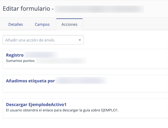 titulo activo en Mautic para formularios