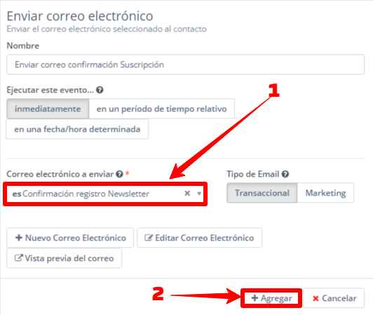 mensaje confirmación boletín