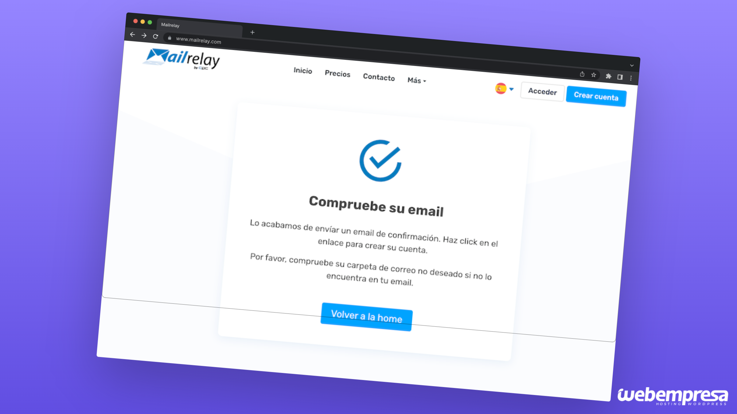 comprueba tu email en mailrelay