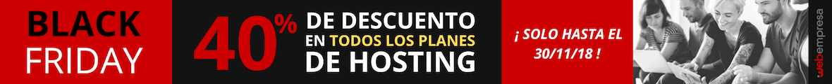 Descuento 40% Noviembre 2018 Descuento 40% Noviembre Hosting WordPress