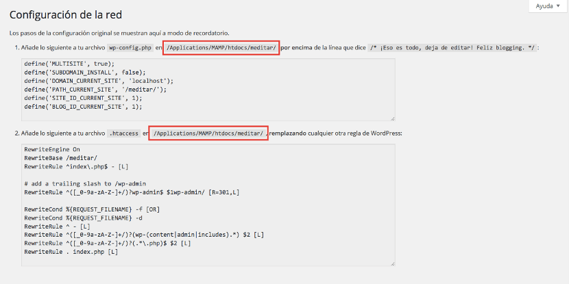 Configuración de red WordPress Multisite