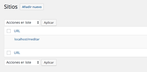 Añadir Sitio WordPress Multisite