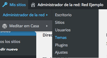 Administrar temas WordPress Multisite
