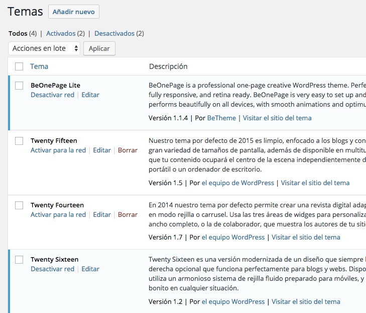 Temas WordPress Multisite