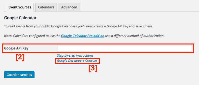 insertar Google Calendar en WordPress