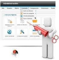fallo en el módulo del menú administrativo en Joomla! 1.7.2