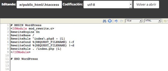 Archivo htaccess