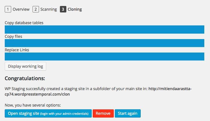 Clonar WordPress en 3 clics