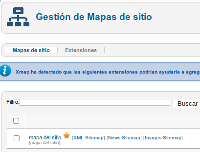 crear sitemap con xmap