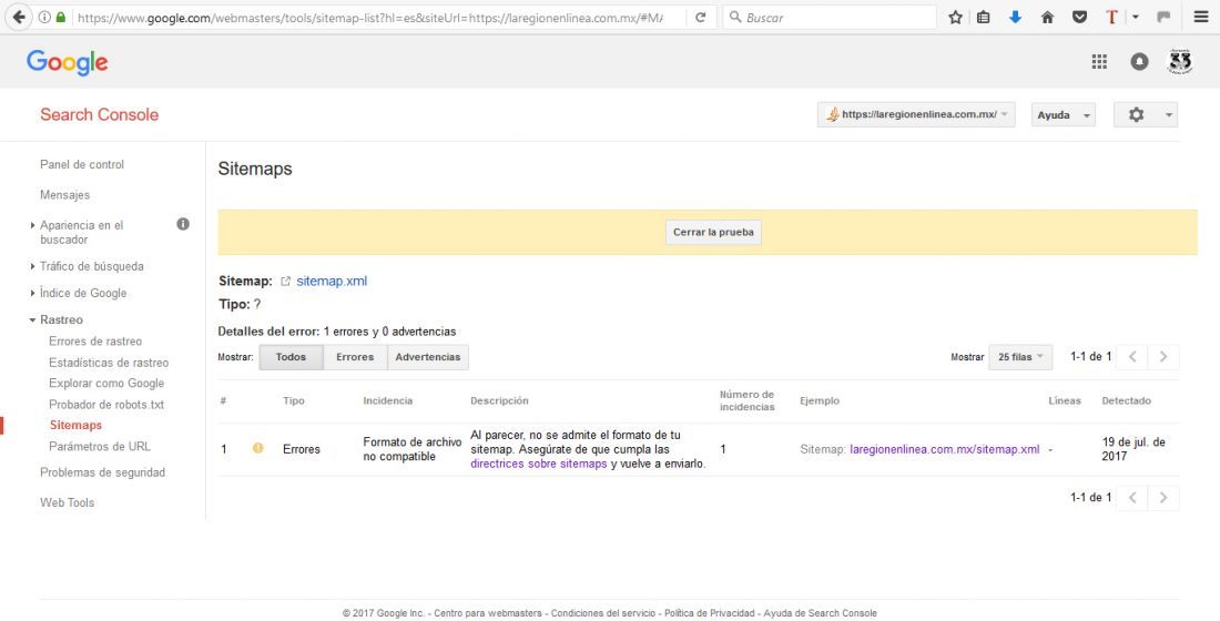 problema al crear el sitemap con xml sitemap google news feeds