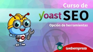 Curso de Yoast SEO en WordPress - Opción de herramientas