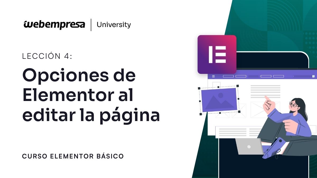 Curso Elementor Básico - Opciones al editar una página