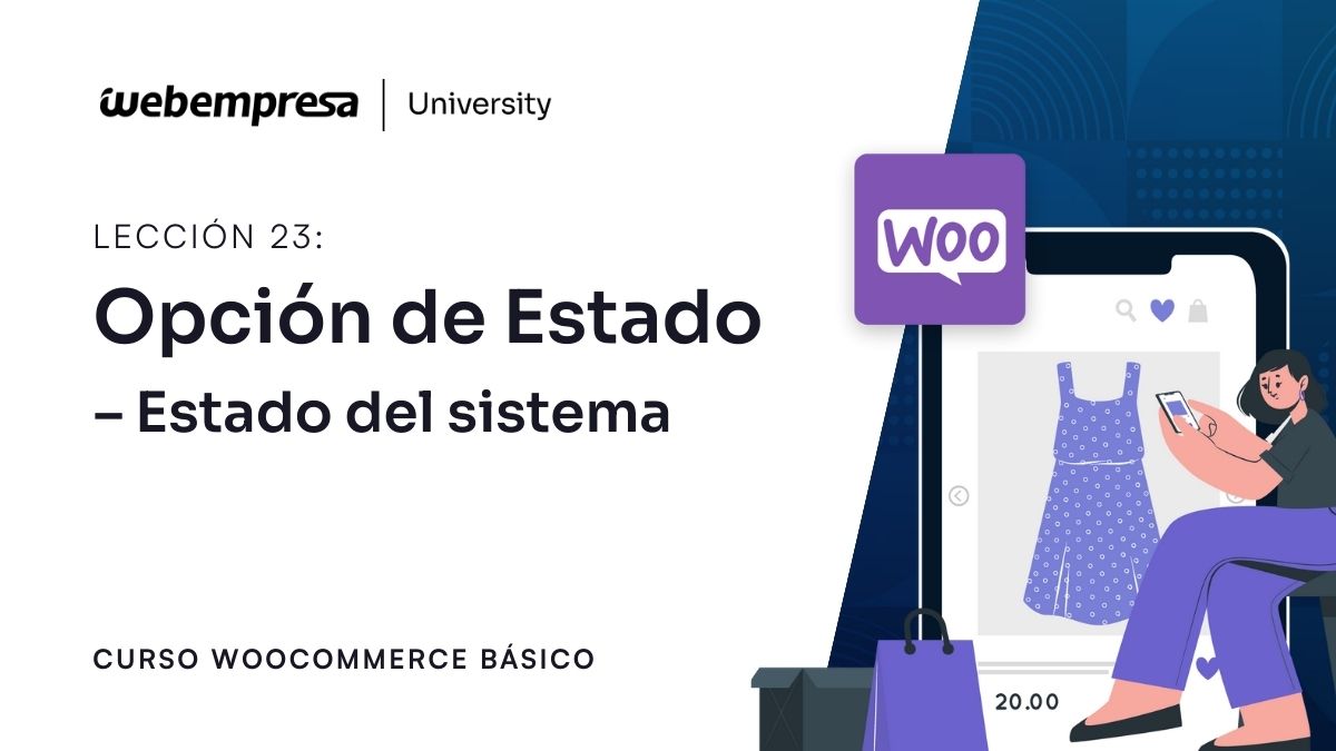 Curso WooCommerce Básico - Opción de Estado - Estado del sistema