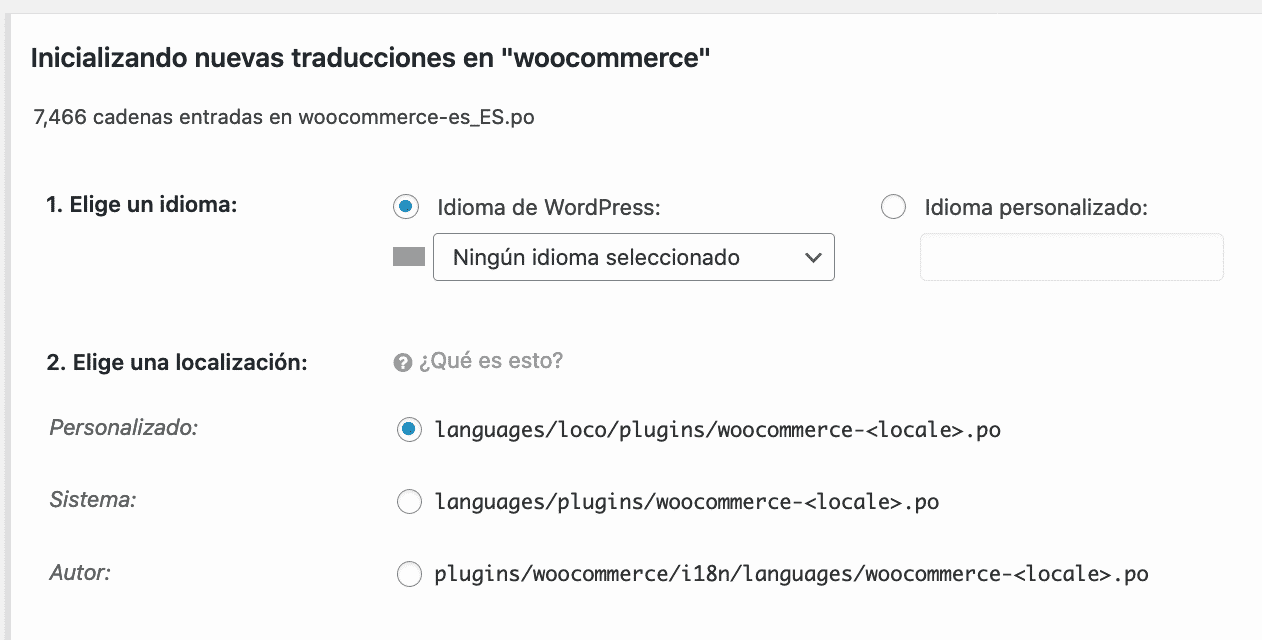 Cambiar textos traducción de WooCommerce