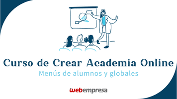 Curso Crear Academia Online Sensei LMS - Menús de alumnos y globales