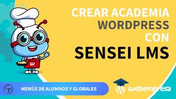 Crear Academia online con WordPress - Menús de alumnos y globales