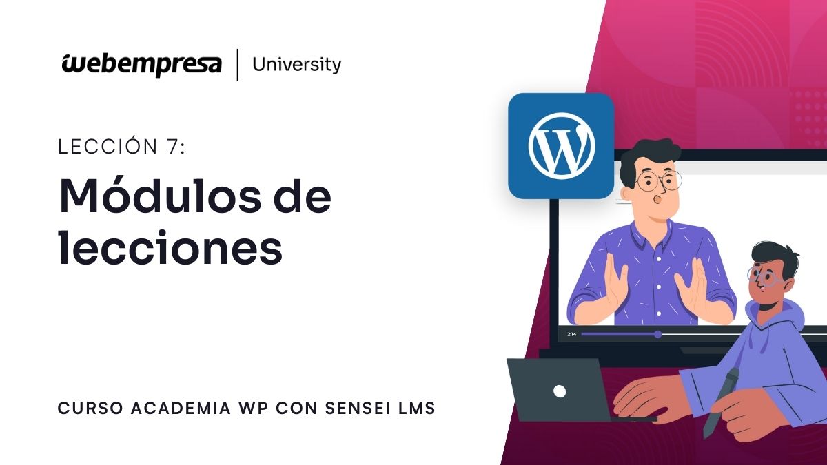 Curso Crear Academia Online Sensei LMS - Módulos de Lecciones